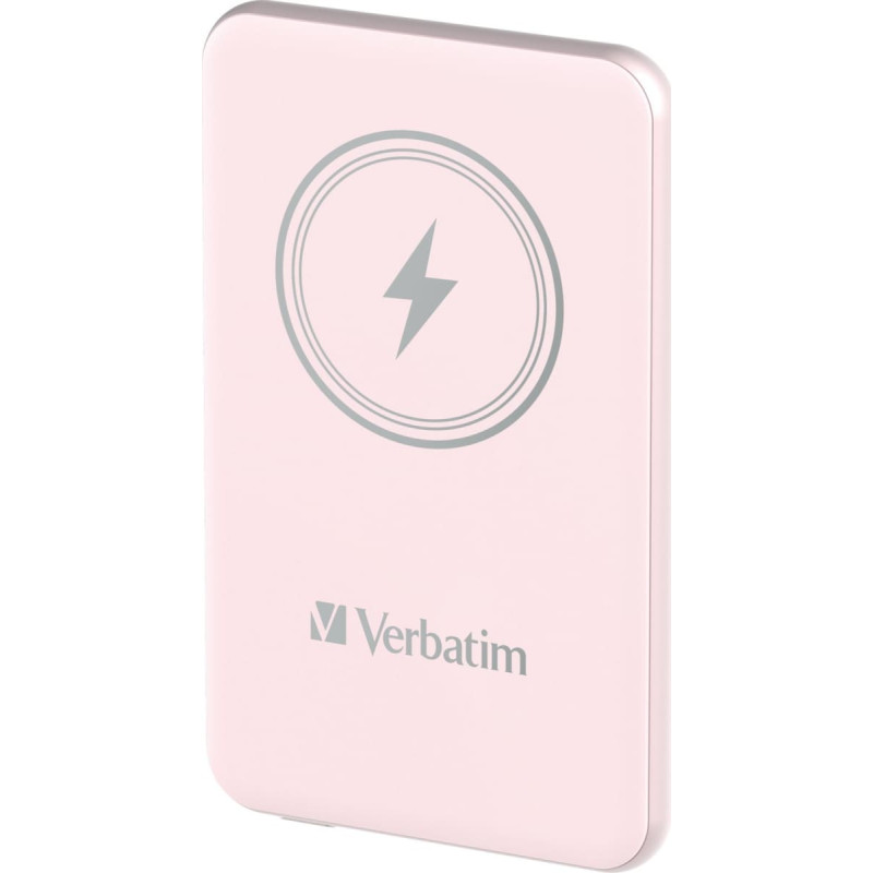 Verbatim Powerbank Verbatim Powerbank Verbatim Charge 'n' Go Magnetic Wireless 5000mAh USB-C PD 3.0 Pink
