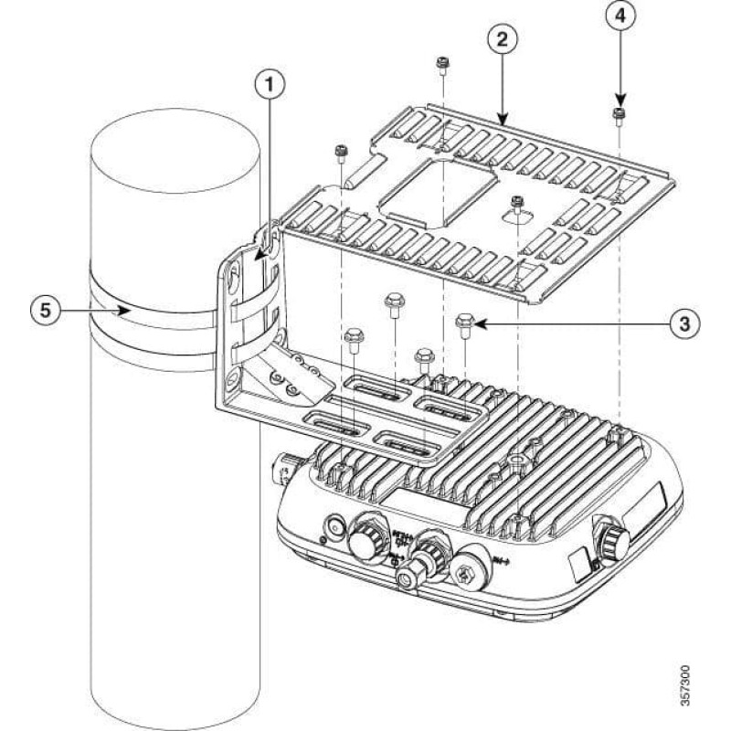 Cisco Access Point Cisco Cisco - Wireless Access-Point Montageset (horizontal) - Pfosten montierbar, geeignet fur Wandmontage - fur Catalyst 9124AXI