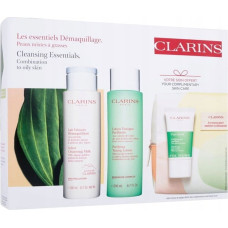 Clarins CLARINS SET (VELVET CLEANSING MILK 200ML + PURIFYING TONING LOTION 200ML + PURE SCRUB 15ML + COSMETICS BAG)