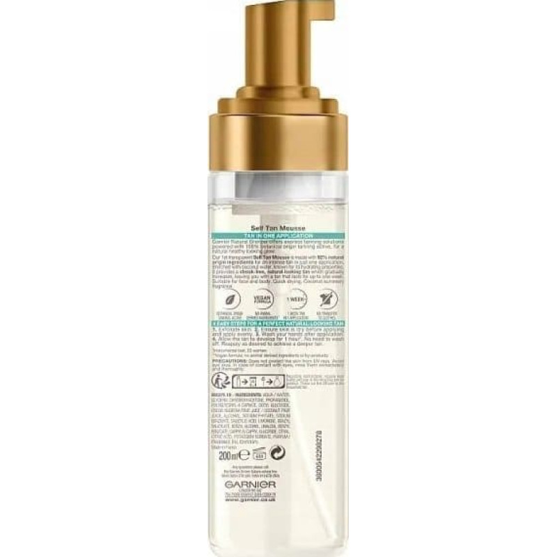 Garnier Ambre Solaire Natural Bronzer Self Tan Mousse (UNI,200 ml)