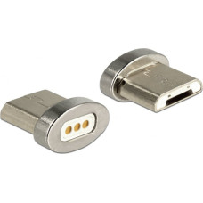 Delock Adapter USB Delock DeLOCK 65929 zmieniacz płci / kabli USB Type Micro-B magnet interface Srebrny