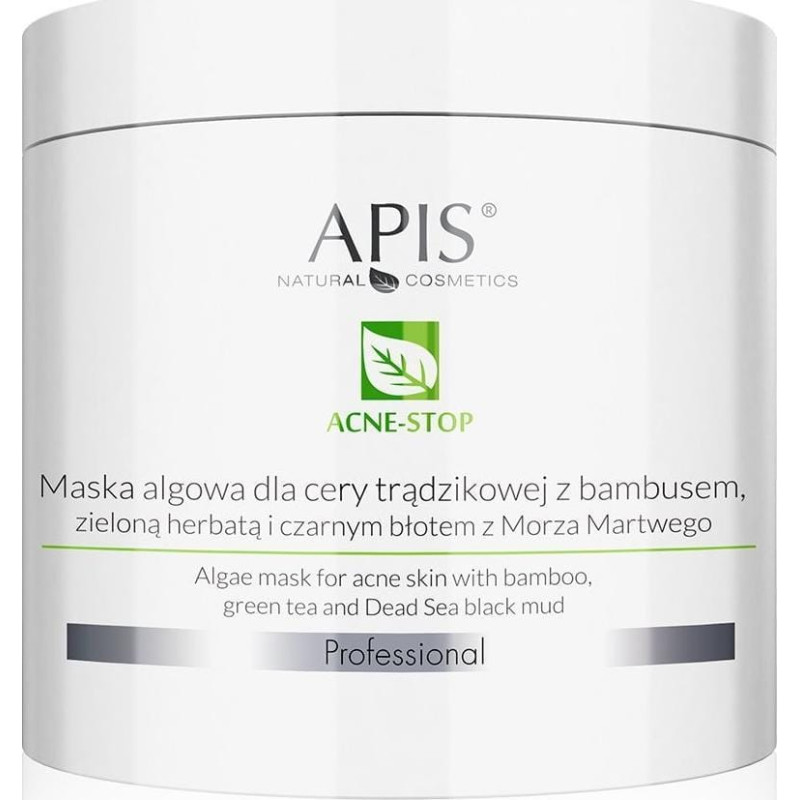 Apis APIS_Acne-Stop Algae Mask maska algowa dla cery trądzikowej z bambusem i zieloną herbatą 200g