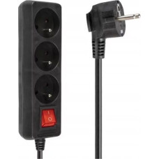 Libox Listwa zasilająca Libox 3 gniazda 5 m czarna (LB0081B-5)