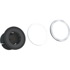 Bachmann PIX Schutzkontakt-Steckdose 926.001 (schwarz, 2 Meter Kabel)