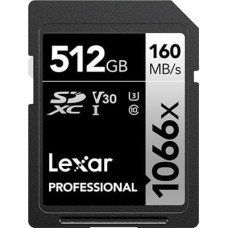 Lexar Karta Lexar Professional 1066x SDXC 512 GB Class 10 UHS-I/U3 V30 (LSD1066512G­BNNNG)