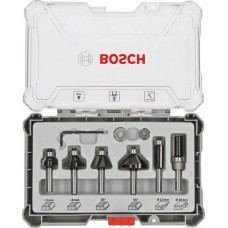 Bosch zestaw frezów prostych i profilowych do drewna 6 sztuk, 8 mm (2607017469)