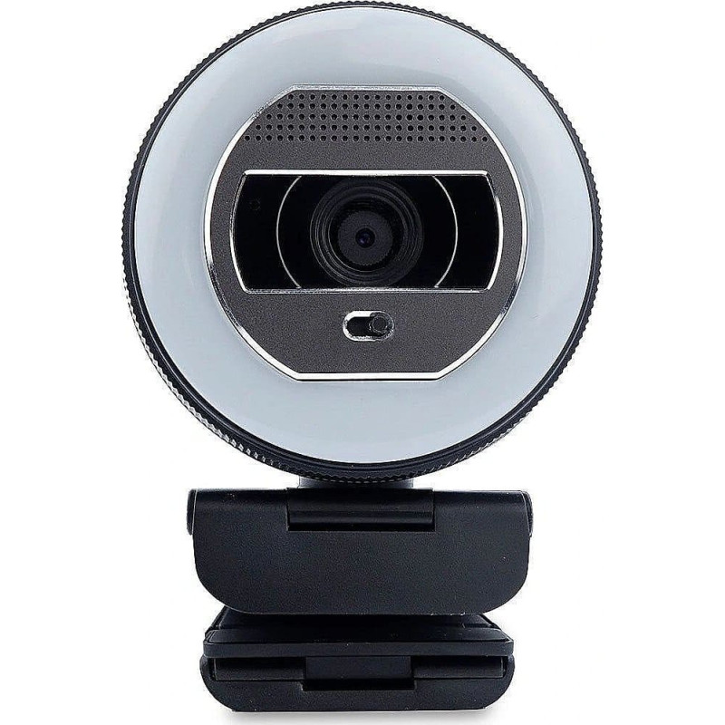 Terra Kamera internetowa Terra TERRA Webcam Halo mit LED-Lichtkranz (C1868pro) und Privatschieber Full-HD, Auto Focus, Stereo Mic, Privacy Slider