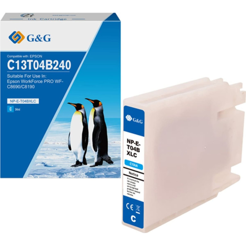 G&G Tusz G&G G&G kompatybilny ink / tusz z C13T04B240, NP-E-T04BXLC-A, cyan