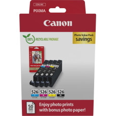 Canon Tinte Photo Value Pack CLI-526 (inkl. 50 Blatt 10x15 Fotopapier)