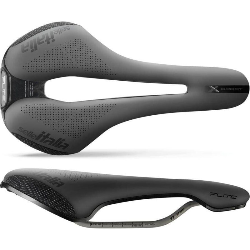 Selle Italia Siodło SELLE ITALIA FLITE BOOST X-CROSS SUPERFLOW L (id match - L3) TI 316 Tube 7, fibra-tek, czarne (NEW)