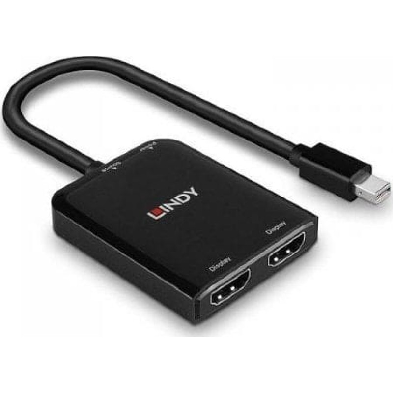 Lindy Adapter AV Lindy Konwerter Mini DisplayPort do 2xHDMI LINDY MST czarny