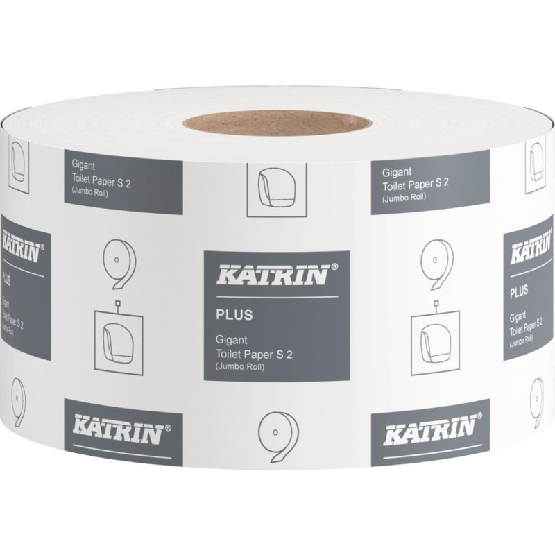 Katrin Toiletpapir Katrin Plus Giga S 2-lags 160m 12rl/kar 108925 - (12 ruller pr. karton)