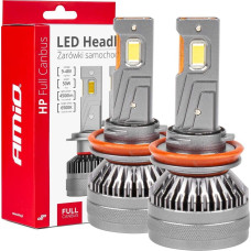 Amio Żarówki samochodowe led seria hp full canbus h8 h9 h11 h16 6500k amio-03677