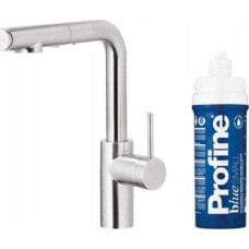 KFA Bateria kuchenna KFA DUERO PURE BASIC PULL-OUT BATERIA KUCHENNA Z FUNKCJĄ FILTRACJI WODY I WYCIĄGANĄ WYLEWKĄ + ZESTAW FILTRUJĄCY PROFINE BLUE S, INOX