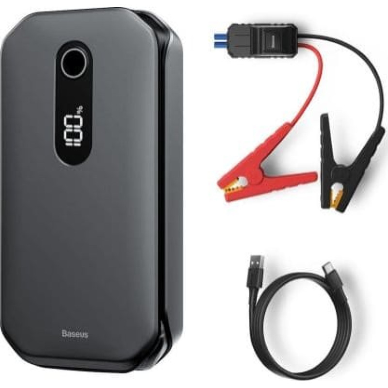 Baseus Rozrusznik samochodowy 1000A + Powerbank 3A 12000mAh + Latarka Baseus Super Energy Pro Car Jump Starter (CRJS03-01) czarny