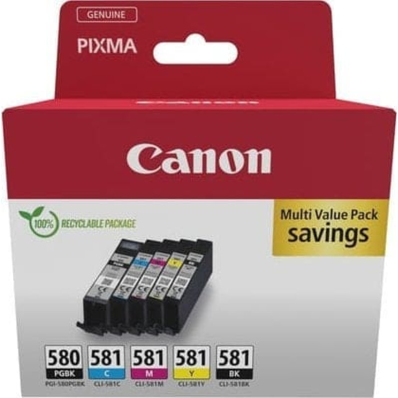 Canon Tinte Multipack PGI-580PGBK/CLI-581 (Blister-Verpackung mit Sicherheitsband)