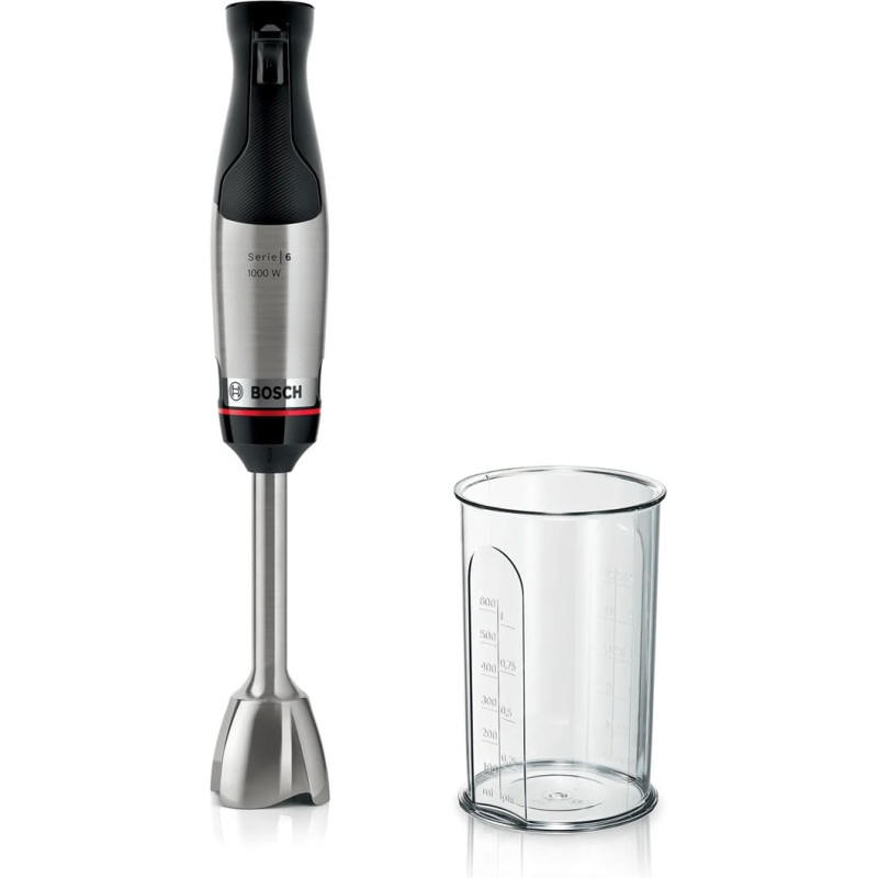 Bosch 6. sērijas MSM6M610 blenderis Iegremdējamais blenderis 1000 W Melns, Nerūsējošais tērauds