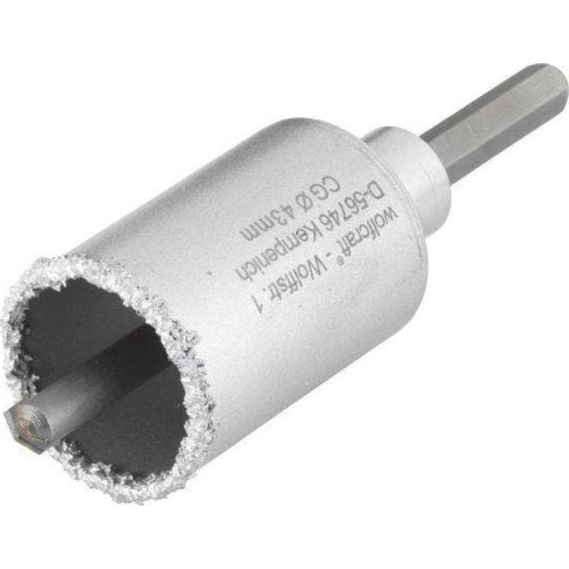 Wolfcraft Otwornica 43 mm Wolfcraft - z nasypem z węglików spiekanych, kompletna