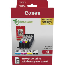 Canon Tusz Canon Zestaw tuszy CLI-571XL BK/C/M/Y Photo Value 0332C006