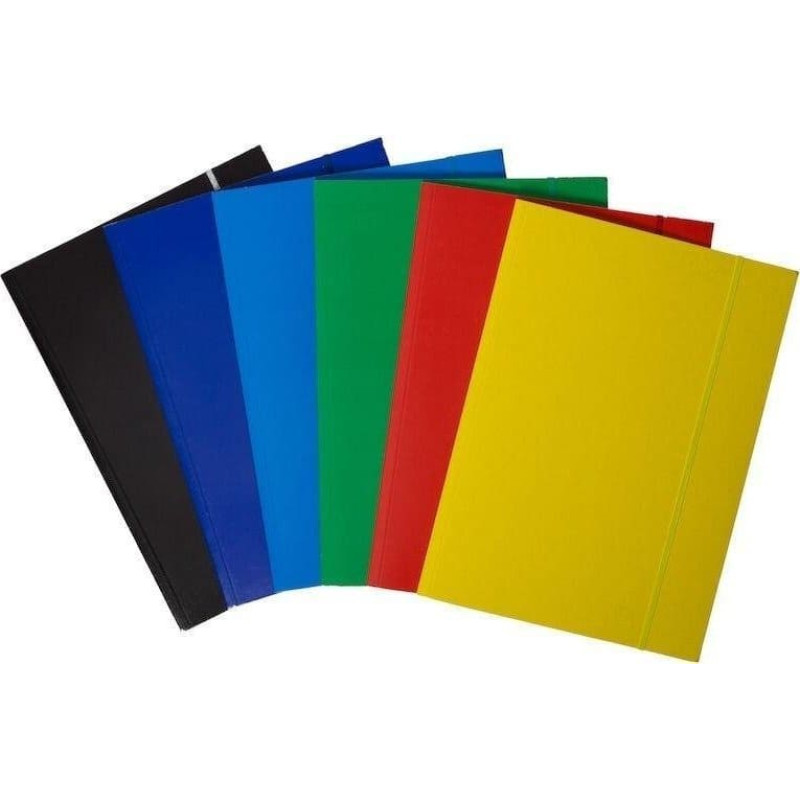 Bantex Teczka z gumką A4 kartonowa czarna (10szt)