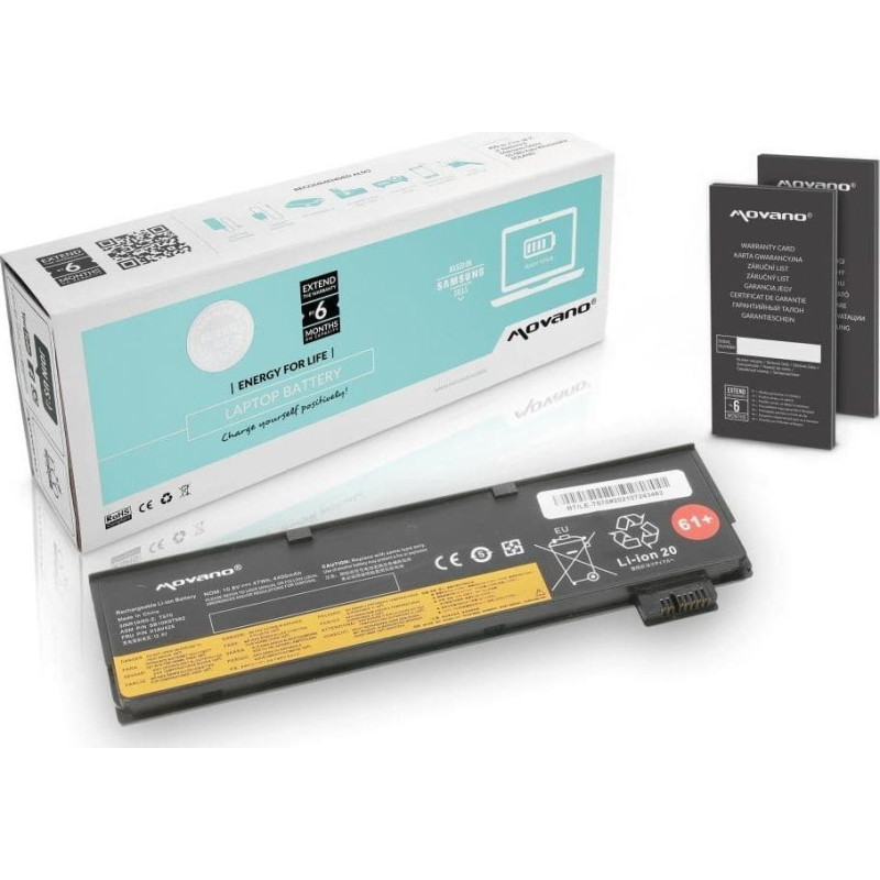 Movano Bateria Movano Bateria Movano do notebooka Lenovo Thinkpad T570 (10.8V-11.1V) (4400 mAh)