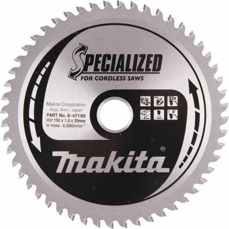 Makita MAKITA PIŁA TARCZOWA 150x20x52z