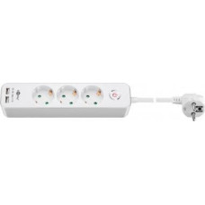Goobay Listwa zasilająca Goobay 3 gniazda 1.5 m biała (RB41264)