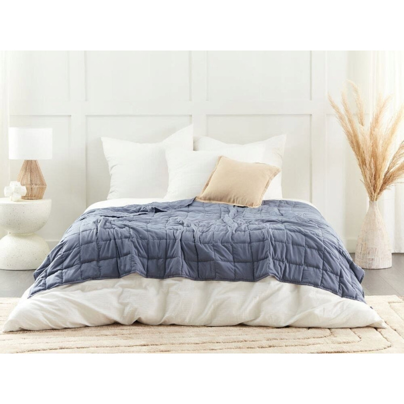 Beliani Kołdra obciążeniowa 9kg 150 x 200 cm niebieska NEREID Lumarko!