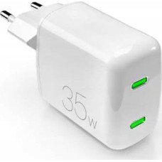 Puro Ładowarka Puro PURO MiniPro Wall Charger GaN - Ładowarka sieciowa 2 x USB-C 35W PD (biały)