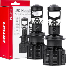 Amio Żarówki samochodowe led seria pl lens h7/h18 soczewka 6000k canbus amio-03668