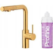 KFA Bateria kuchenna KFA DUERO PURE BASIC PULL-OUT BATERIA KUCHENNA Z FUNKCJĄ FILTRACJI WODY I WYCIĄGANĄ WYLEWKĄ + ZESTAW FILTRUJĄCY PROFINE LILAC S, BRUSHED GOLD