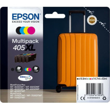 Epson Tusz Epson Epson 405XL Multipack - 4er-Pack - XL - Schwarz, Gelb, Cyan, Magenta - original - Blister mit RF- / akustischem Alarmsignal - Tintenpatrone - fur WorkForce WF-7310, 7830, 7835, 7840, WorkForce Pro WF-3820, 3825, 4820, 4825, 4830