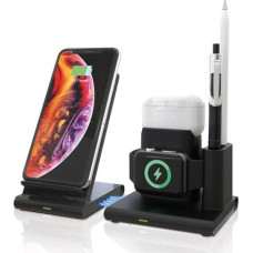 Realpower Ładowarka Realpower RealPower ChargeAIR Connect Smartfon, Smartwatch, Tablet Czarny USB Bezprzewodowe ładowanie Wewnętrzna