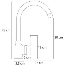 Pyramis 090918501 kitchen faucet Black