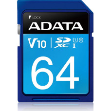 Adata Karta ADATA Premier SDXC 64 GB Class 10 UHS-I/U1 V10 (ASDX64GUICL10R)