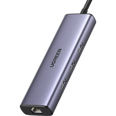 Ugreen Adapter USB Ugreen Adapter 1w6 UGREEN CM512 USB-C do 3x USB A 3.0, HDMI, RJ45, PD Converter