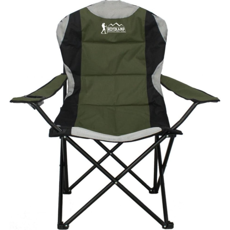 Royokamp Krzesło turystyczne składane LUX 60x60x105cm zielono - czarne