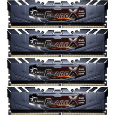 G.skill DIMM 32 GB DDR4-3200 (4x 8 GB) Quad-Kit (schwarz, F4-3200C16Q-32GFX, Flare X, INTEL XMP)