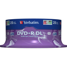 Verbatim DVD+R Double Layer 8x Matt Silver 25pk Spindle 8.5 GB DVD+R DL 25 pcs