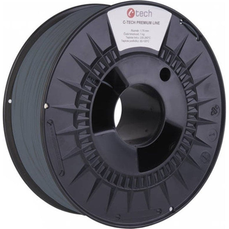 C-Tech C-TECH Tisková struna (filament) PREMIUM LINE, PLA, šedomodrá, RAL7031, 1,75mm, 1kg