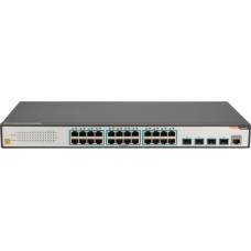 Fiberhome Switch Fiberhome FiberHome S4820-28T-X-AC łącza sieciowe Zarządzany L2/L3 Gigabit Ethernet (10/100/1000) 1U Czarny, Szary