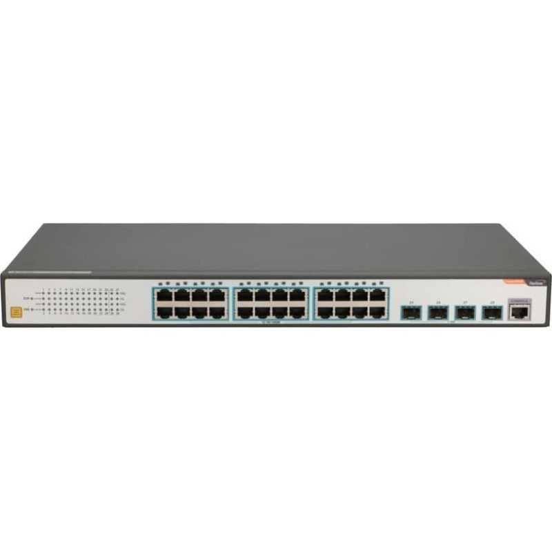 Fiberhome Switch Fiberhome FiberHome S4820-28T-X-AC łącza sieciowe Zarządzany L2/L3 Gigabit Ethernet (10/100/1000) 1U Czarny, Szary