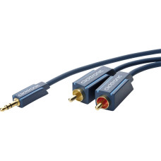 Clicktronic Kabel Clicktronic Jack 3.5mm - RCA (Cinch) x2 3m niebieski (70468)