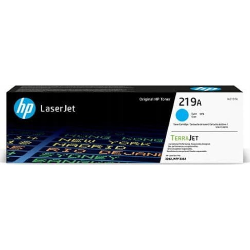 HP Toner HP HP INC Toner HP 219A Cyan Original LaserJet Toner Car