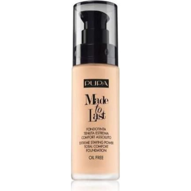 Pupa Made to Last Foundation podkład w płynie 030 Natural Beige 30ml