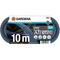 Gardena Gardena Textile Hose Liano Xtreme 1/2, 10 meter set (dark grey/orange, model 2023, incl. watering nozzle, 2 tap connectors)
