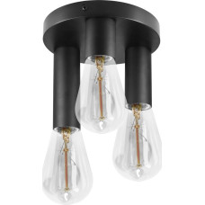 Orno Lampa sufitowa Orno RIO SP 3, oprawa ścienno-sufitowa, E27 max. 3x60W, IP20, czarna, okrągła