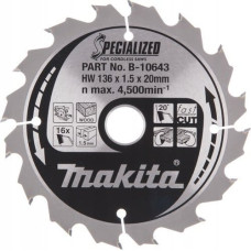 Makita MAKITA PIŁA TARCZOWA  136x20x16z SPECJALIZED DREWNO