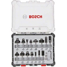 Bosch BOSCH ZESTAW FREZÓW 15szt. UCHWYT 8mm B2607017472
