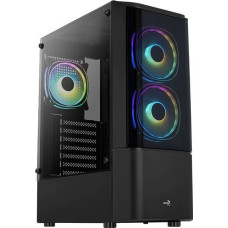 Aerocool Quantum-G-BK-v3 (schwarz/grau, Frontpanel aus Acryl, Seitenteil aus Tempered Glass)